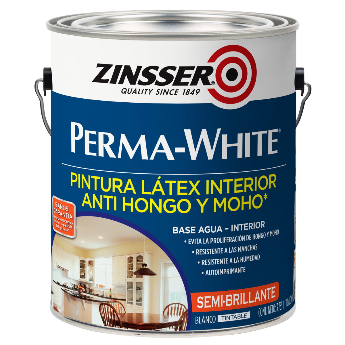 Zinsser Perma-White - Tinta Látex para Áreas Internas