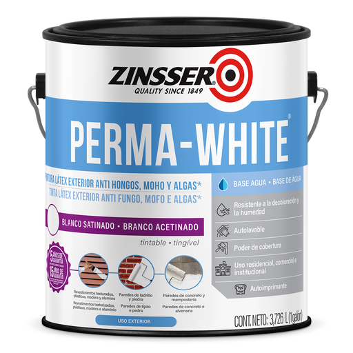 Zinsser Perma-White - Pintura Látex de Exterior