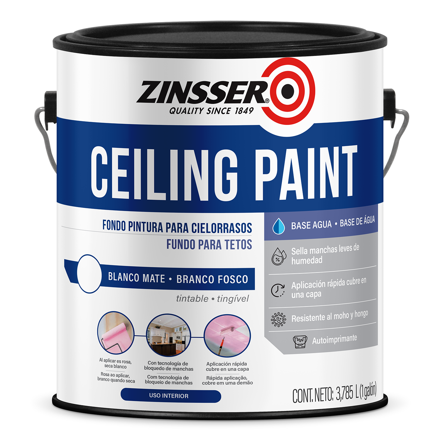 Zinsser Ceiling Paint - Fondo y Pintura para Cielorrasos